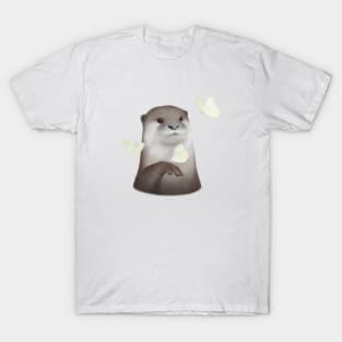 Otter and butterflies T-Shirt